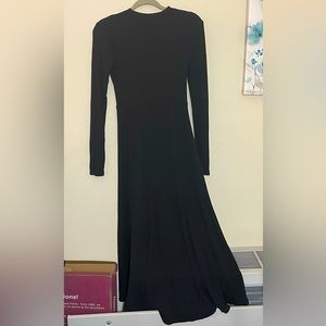 Who What Wear Knit Black Maxi Dress